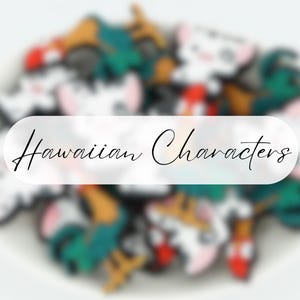 Hawaiian Characters *2 Bead Packs* | Silicone Focal Bead | DIY craft projects | non-toxic and washable beads