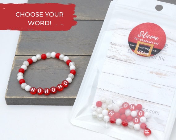 40 Candy Cane Crafts Kids Will Love 19 Personalized Silicone DIY Bracelet Kit (Candy Cane) - Red…