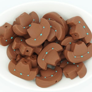 Cowboy Hat *5 Bead Packs* | Silicone Focal Bead | Western Bead | Cow Bead | DIY craft projects | non-toxic and washable beads