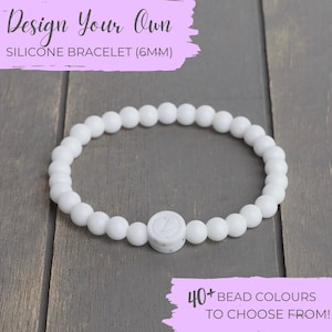 Stretch 6 mm Silikon Perlenarmband (kundenspezifische Farben) | waschbar und sehr leicht | ungiftige Perlen | Kinder & Erwachsene | sensorische | benutzerdefinierte Armband