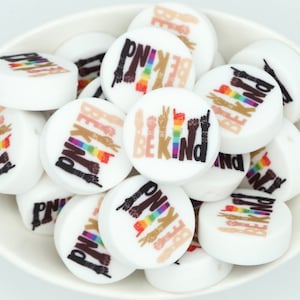 Be Kind *2 e 5 confezioni di perline* / Perlina focale in silicone / Perlina inclusiva / Progetti fai da te / Perline atossiche e lavabili