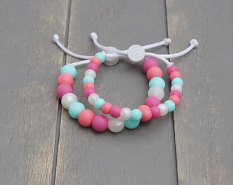 Adjustable Silicone Bracelet (Summer) | 6mm or 9mm Beads| Kids & Adults