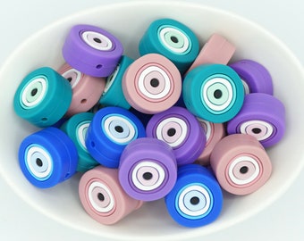Evil Eye Focal Bead *5 Bead Packs* | Silicone Focal Bead | Nazar Bead | DIY craft projects | non-toxic and washable beads