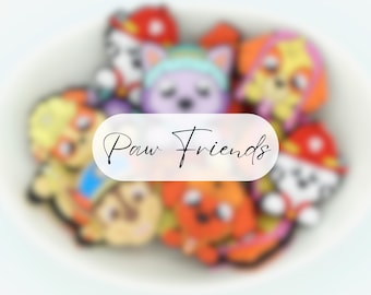 Paw Friends | Silicone Focal Bead | 2 Bead Packs & Full Set | Kids Beads | DIY craft projects