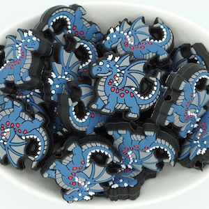 Dragon PVC Focal Bead *2 & 5 Bead Packs* | DIY craft projects | Pen Bead | Washable beads