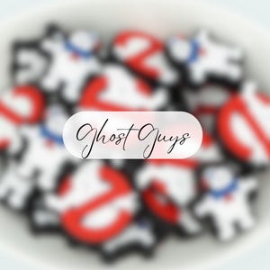 Ghost PVC Focal Bead | 2 Bead Packs | Character Bead | DIY craft projects | non-toxic and washable beads