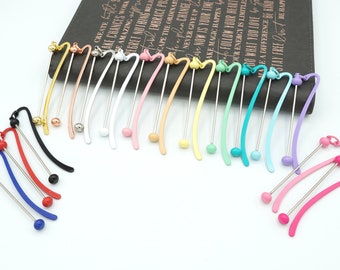 Marcapáginas con cuentas / Paquetes de 2, 5 y 10 / Metal / Con cuentas / Varios colores / Crea tu propio marcapáginas / Material para manualidades