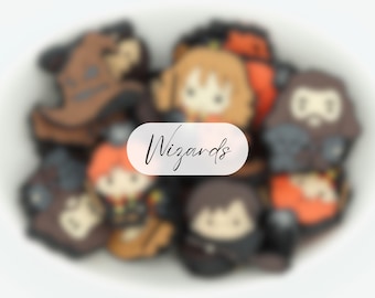 PVC-focuskralen Wizards | *2-packs en volledige sets* | Pen, sleutelhanger en knutselkralen