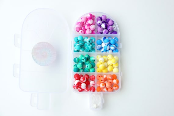DIY Silicone Bead Kit tie Dye Love Make Your Own Jewellery 9 Mm Beads Craft  Kids & Adults Supports Mental Health 