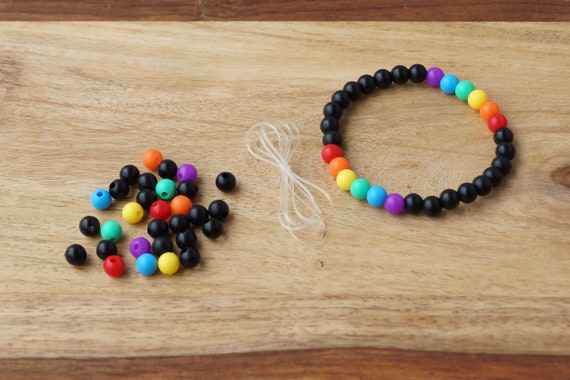 DIY Bracelet Kit Summer Silicone Beads Make Your Own Jewellery Bracelet  Craft Kids & Adults Supports Mental Health 