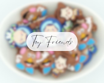 Toy Friends Silicone Focal Beads | *2-Packs, Full Character Sets & Bead Mix* | 2D and 3D | Pen, Keychain and Craft Bead