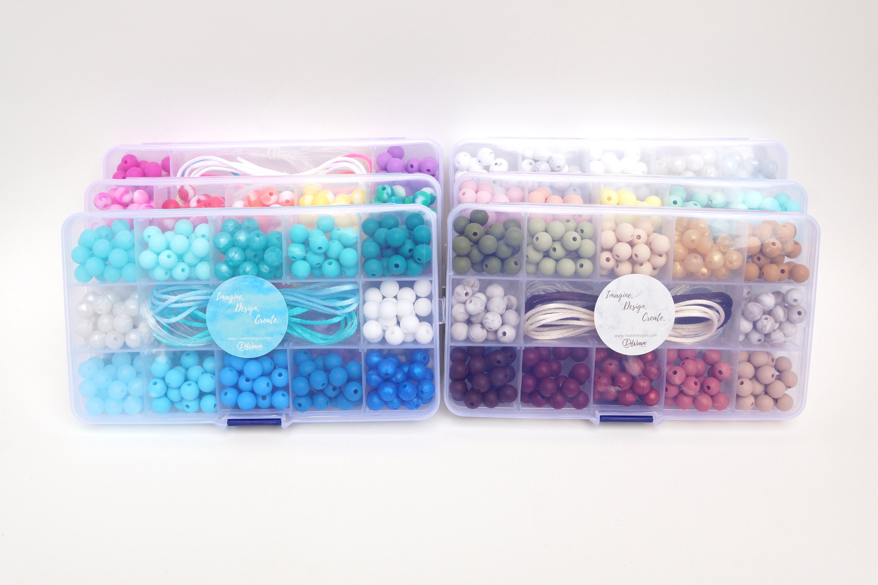 DIY Silicone Bead Kit ocean Splash Make Your Own Jewellery 9 Mm Beads Craft  Kids & Adults Supports Mental Health 