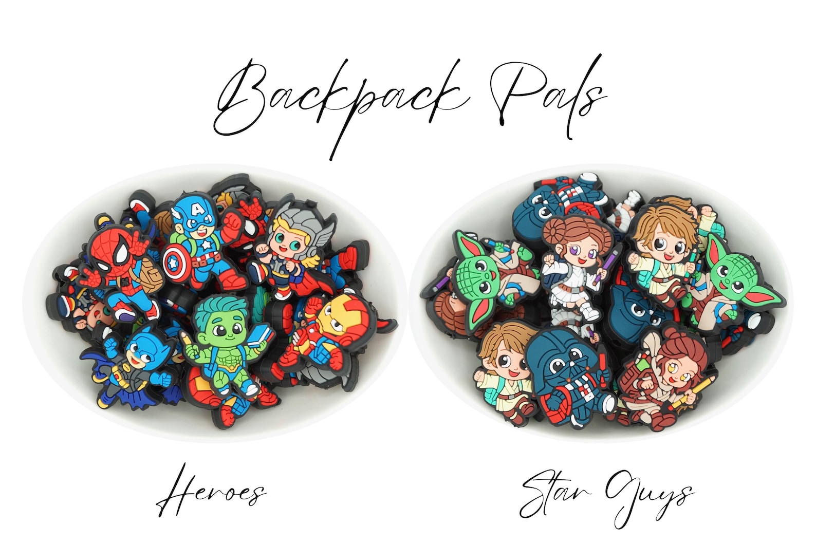 Backpack Pals - Heroes & Stars PVC Focal Beads | *5-packs and Full Sets ...