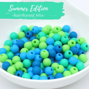 6mm make your own jewellery Summer Lemonade Mix Bulk Silicone Beads | 9mm non-toxic & washable beads DIY craft projects