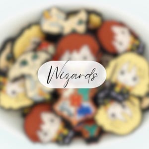 Wizard | Silicone Focal Bead | 2D & 3D Beads | 2 Bead Packs and Full Set | Character Bead | DIY craft projects | Pen beads