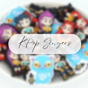 K-Pop Singers Silicone Focal Beads | *2-Packs & Full Sets* | 2D and 3D | Pen, Keychain and Craft Bead