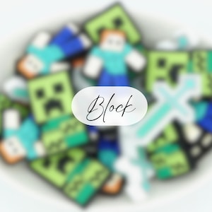 Block Characters | Silicone Focal Bead | 2 Bead Packs & Full Sets | DIY craft projects | non-toxic and washable beads