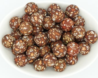 Herbst Blätter Silikon Print Perlen *5 Perlenpackung* | 12 mm ODER 15 mm