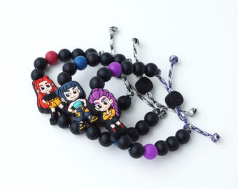 K Pop Wrist Buddy | Adjustable Silicone Bracelet | Kid Character Bracelet
