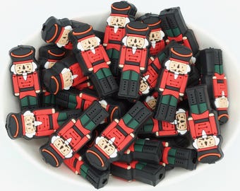 Nutcracker PVC Focal Bead *2 & 5 Bead Packs* | Christmas Bead | DIY craft projects | washable beads