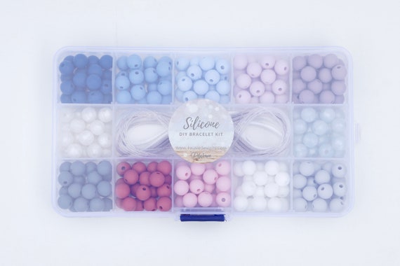 DIY Silicone Bead Kit calm & Cool Make Your Own Jewellery 9 Mm Beads Craft  Kids and Adults Supports Mental Health 