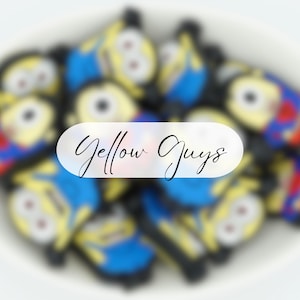 Yellow Guys | Silicone Focal Bead | Superhero Bead | 2 Bead Packs | DIY craft projects