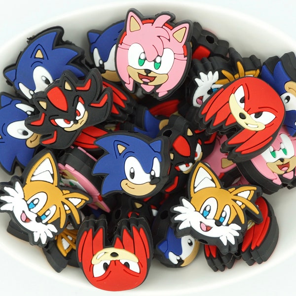 Hedgehog Characters PVC Focal Beads *2 & 5 Bead Packs* | DIY craft projects | Pen Beads| Washable beads