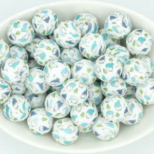 Gnome *5 Bead Pack* | Silicone Print Bead | 15 mm | Winter Bead | DIY craft projects | non-toxic and washable beads
