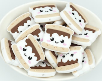 Smore Silicone Focal Beads | *2 & 5 Packs* | Pen, Keychain and Craft Bead