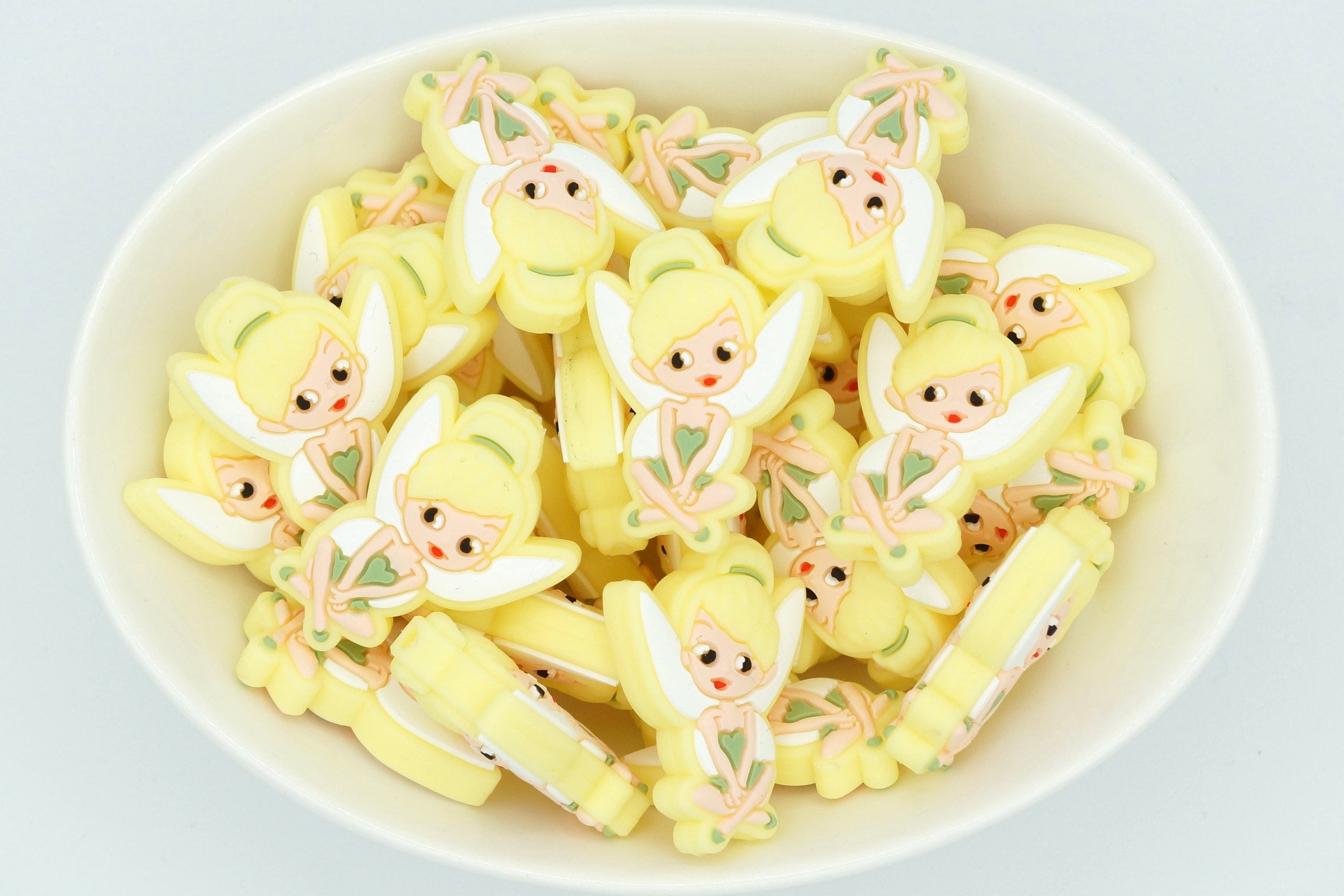 Fairy Character *2 & 5 Bead Packs* | Silicone Focal Bead | DIY craft projects | non-toxic and washable beads