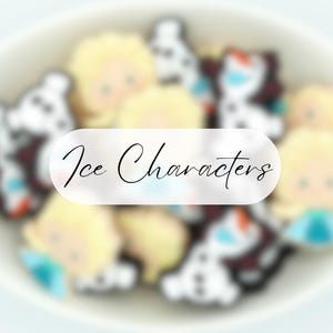Ice Characters | Silicone Focal Bead | 2 Bead Packs | Snowman and Princess Beads | DIY Craft Projects