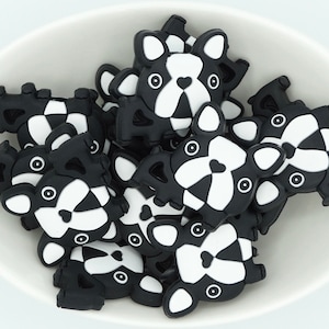 Dog 2 & 5 Bead Packs Silicone Focal Bead Animal Bead DIY craft projects non-toxic and washable beads image 2