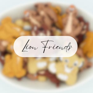 Löwenfreunde | Silikon-Fokalperle | 2 Perlenpackungen & vollständiges Set | Kinderperlen | DIY Bastelprojekte