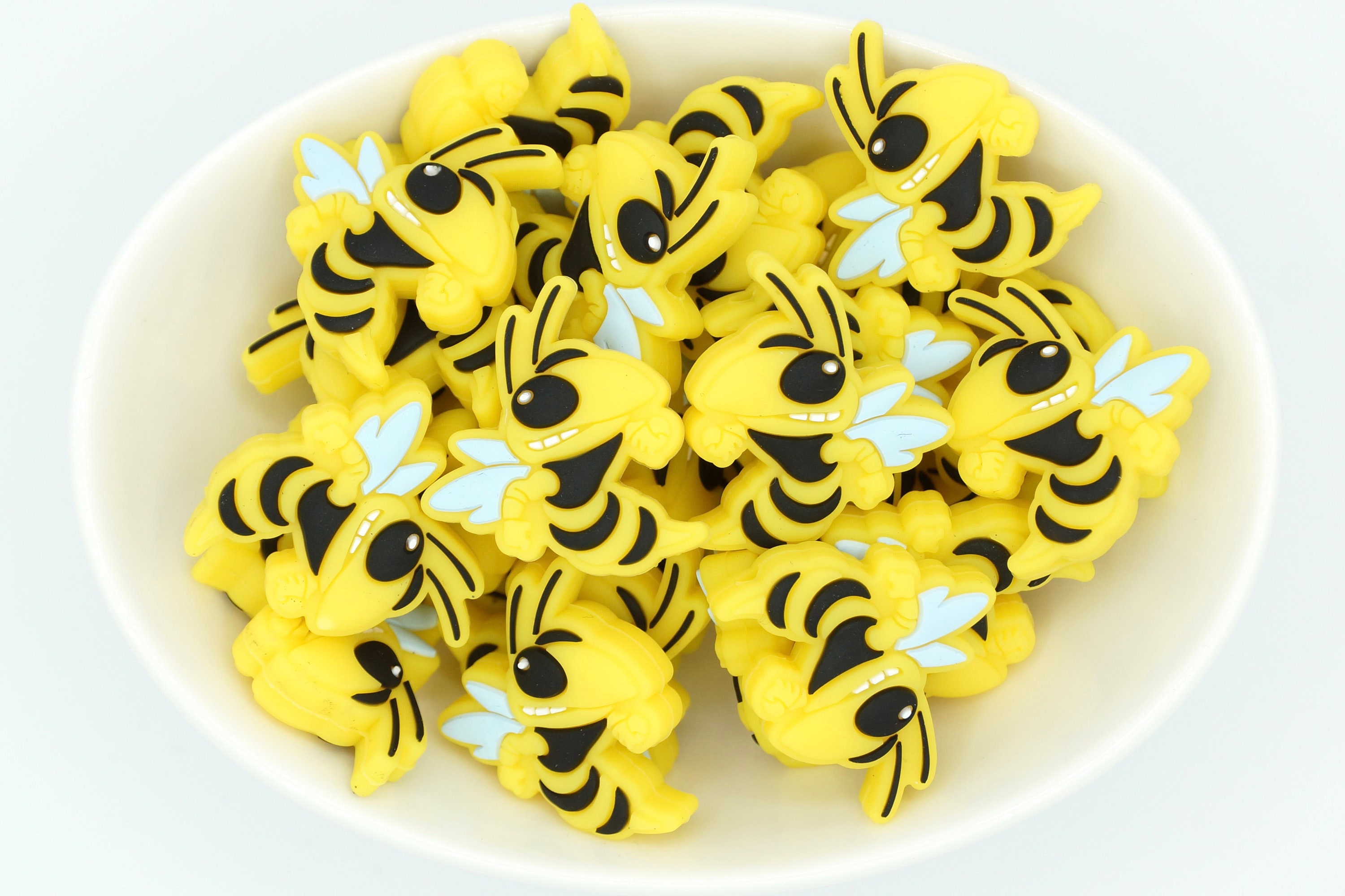 Hornet *2 & 5 Bead Packs* | Silicone Focal Bead | Team Bead | DIY craft projects | non-toxic and washable beads