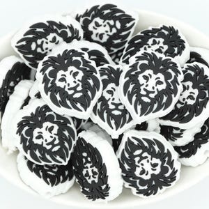Lion PVC Focal Bead *2 & 5 Bead Packs* | DIY craft projects | Pen Bead | Washable beads