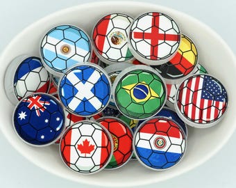 Soccer Acrylic Focal Beads | *2-Packs & Full Sets* | Pen, Keychain and Craft Bead
