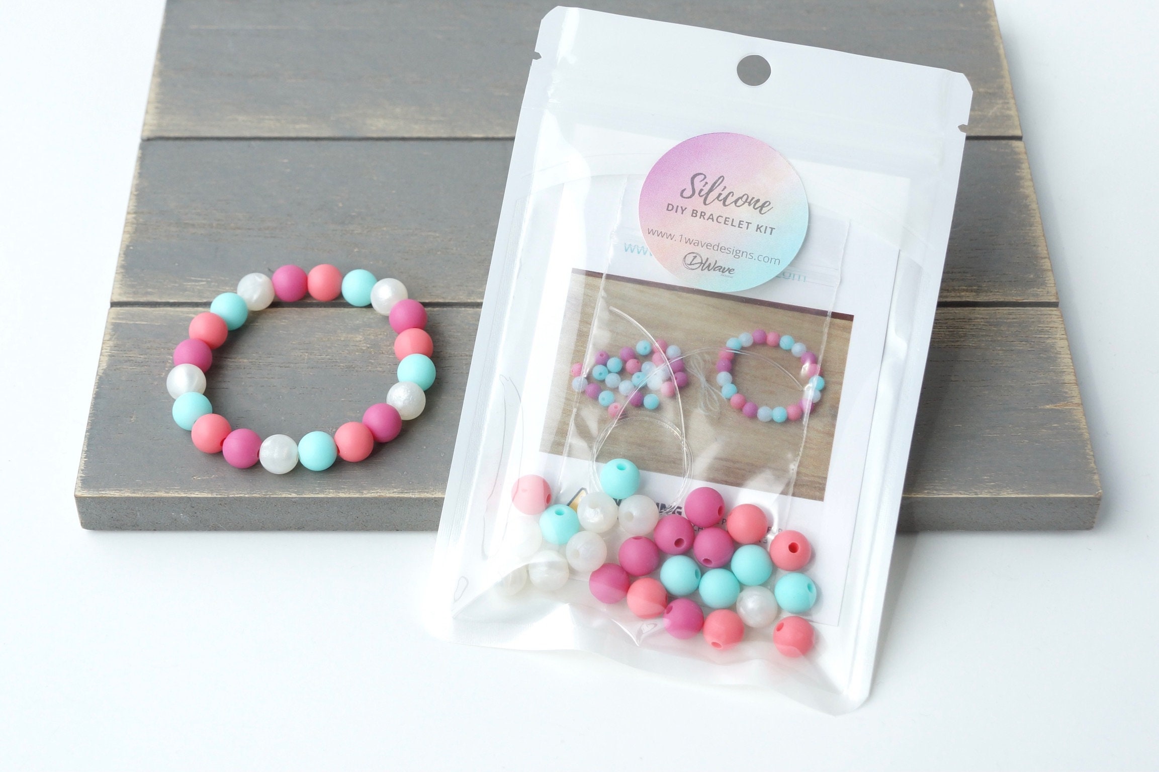 DIY Bracelet Kit Summer Silicone Beads Make Your Own Jewellery Bracelet  Craft Kids & Adults Supports Mental Health 