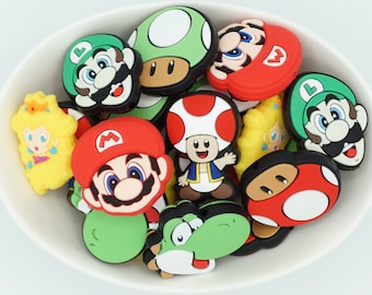 Video Game Characters *2 & 5 Bead Packs* | Silicone Focal Bead | Character Bead | DIY craft projects | non-toxic and washable beads