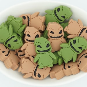 Boogie *2 & 5 Bead Packs* | Silicone Focal Bead | Halloween Bead | DIY craft projects | non-toxic and washable beads