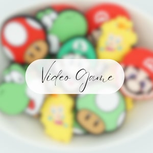 Video Game Silicone Focal Beads | *2-Packs & Full Character Sets* | 2D and 3D | Pen, Keychain and Craft Bead