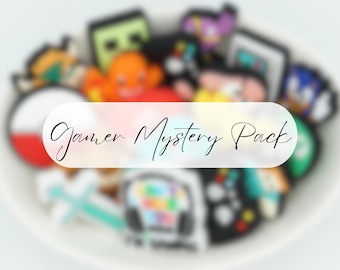 Gamer Themed Silicone Bead Mystery Pack | *5, 10 & 25 Packs* | Pen, Keychain and Craft Bead