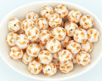 Honey Bear Silicone Print Bead l *5 Bead Pack* | 15 mm