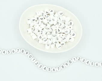 10 mm Silicone Number Beads | Team & Custom DIY Craft and Jewellery Projects