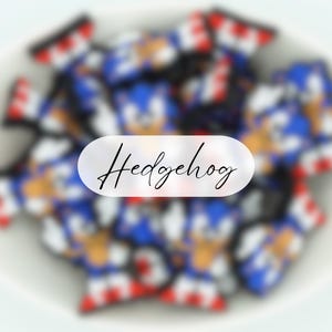 Hedgehog *2 & 5 Bead Packs* | Focal Bead | Videogame Character | DIY craft projects | Pen Bead | Washable beads