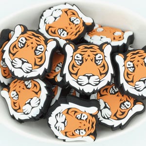 Tiger PVC Focal Bead *2 & 5 Bead Packs* | DIY craft projects | Pen Bead | Washable beads