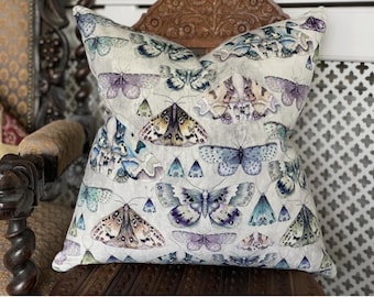 Designers Guild  Issoria Zinc/Rose  butterfly design  Luxury Interior Furnishings Various sizes