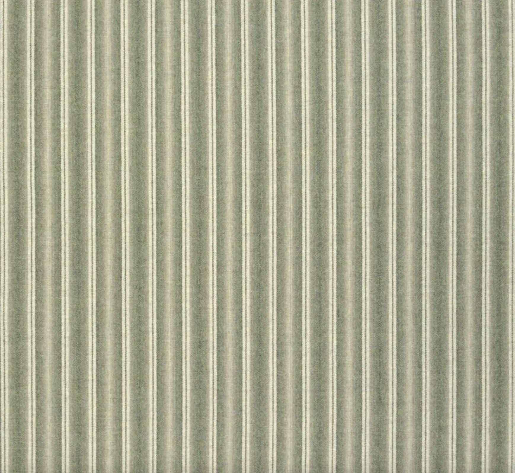 Designers Guild Fabric Royal Collection Stripe Bryce Emerald FQ047/03 100% Wool