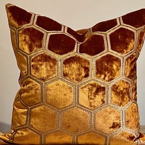 Designers Guild cushion cover Manipur Sienna sizes High End Luxury Interior Furnishings