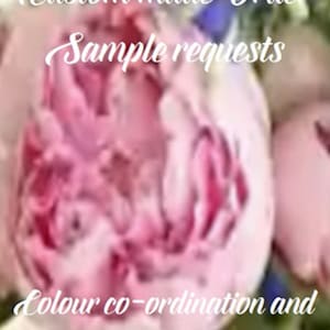 May include: Custom made order sample requests. Colour co-ordination and made to measure advice.