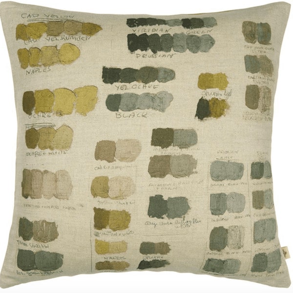 Designers Guild John Derian Labelled ,Artist Pallett MIXED TONES   Cushion cover 50x50cm
